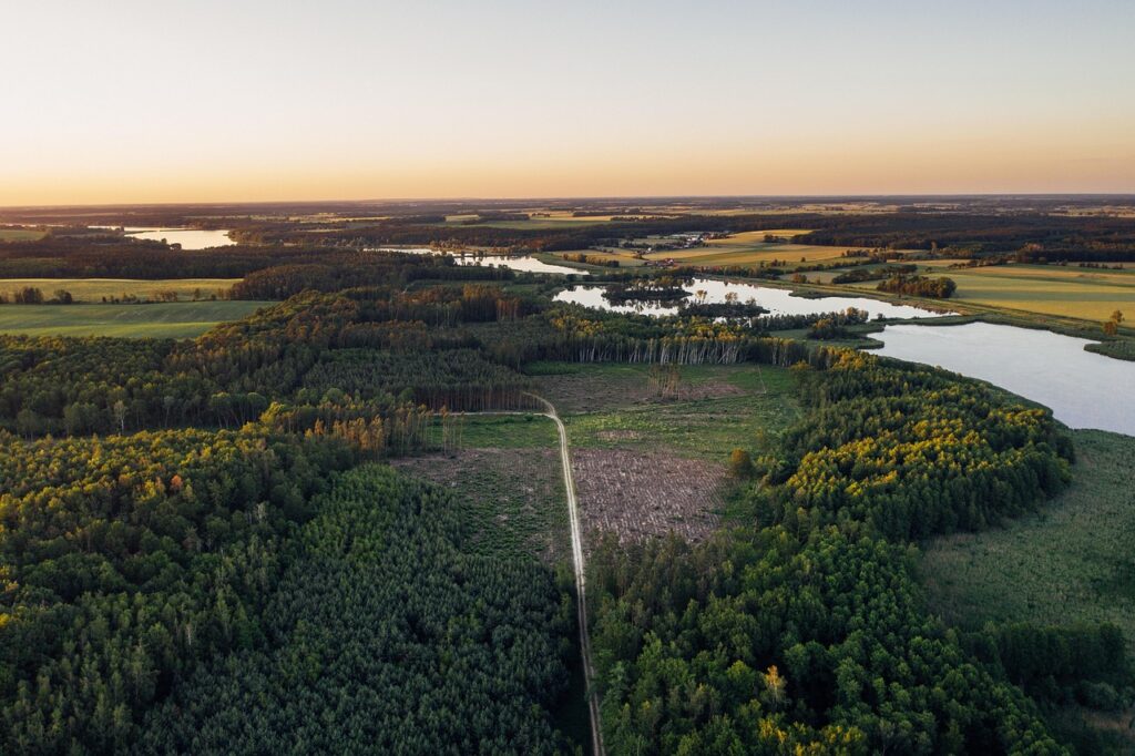 drönare landskap mätning